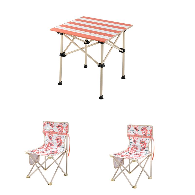 嘉人方形折叠桌靠背椅组合MCT004