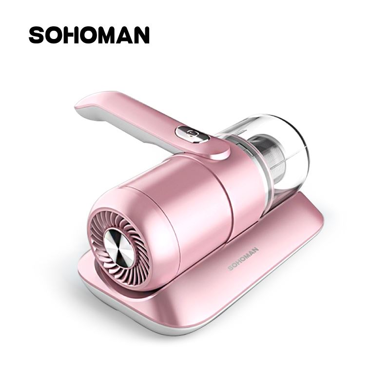 索哈曼无线除螨仪C1粉色UV杀菌除螨大吸力32分长续航