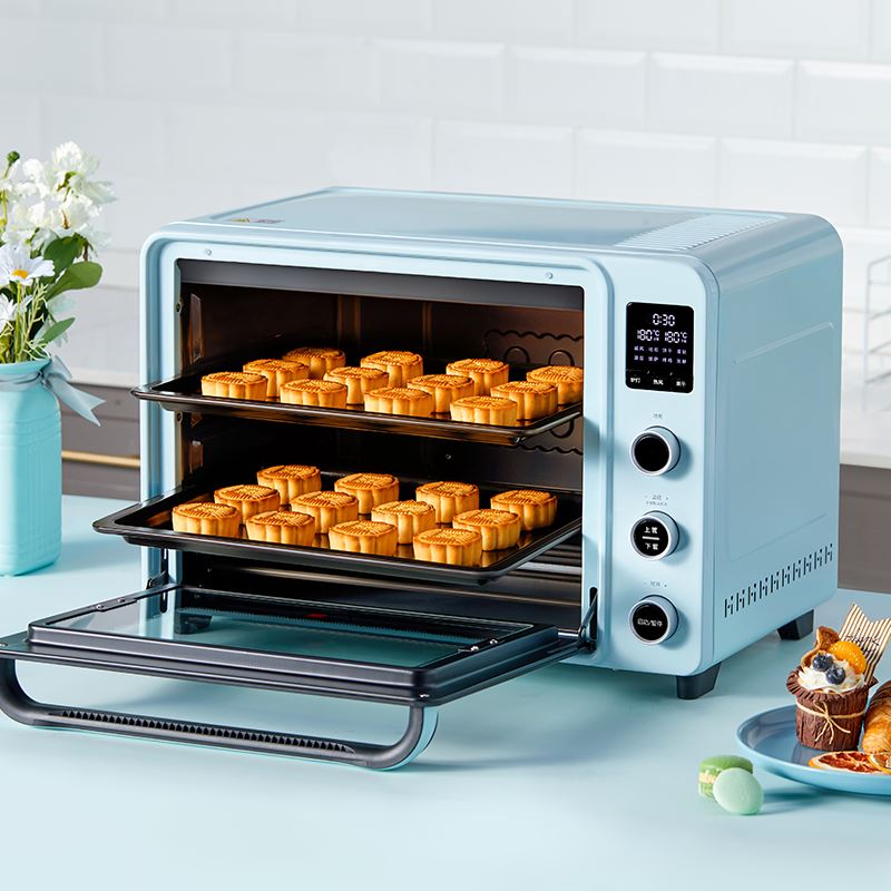 海氏C40双门二代家用多功能大容量40L电烤箱蓝色