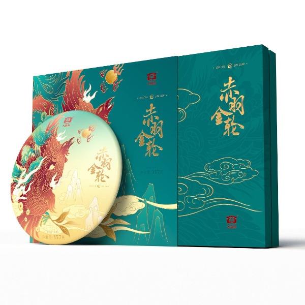 大益茶-赤羽金輪禮盒（生茶）357g