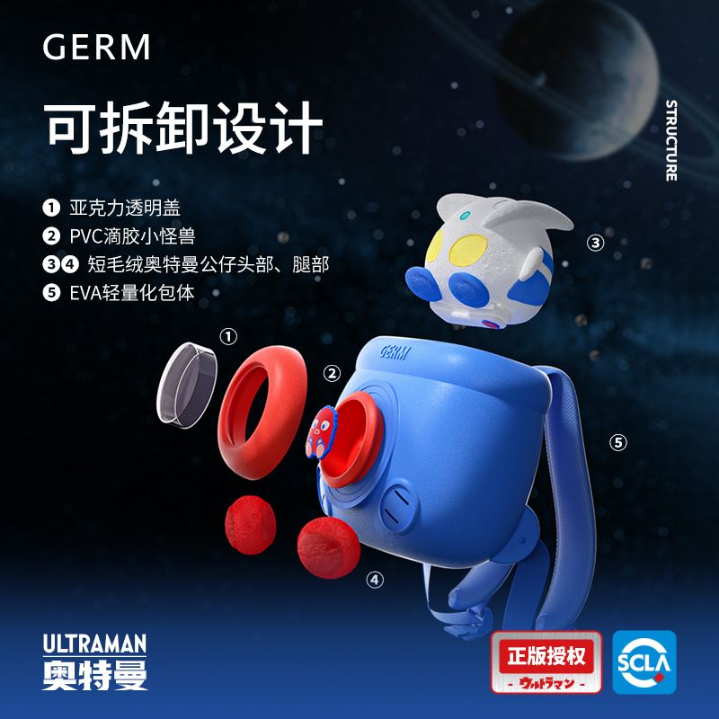 格沵（germ）奥特曼系列守护宇宙旅行包（星空蓝）