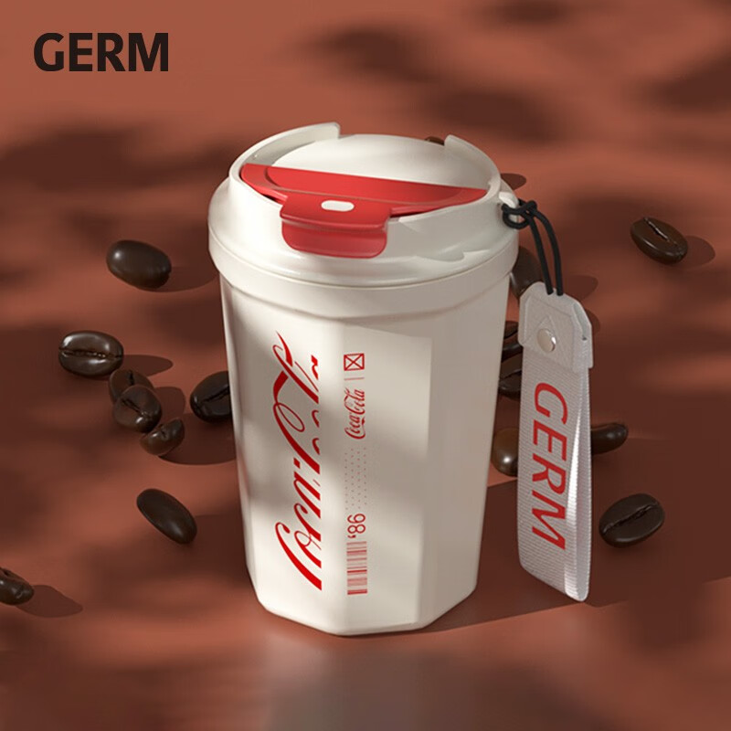 格沵（germ）可口可乐联名款菱形咖啡杯（白）390ml
