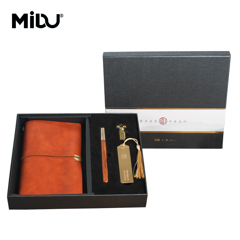 MIDU復古記事本u盤筆書簽套裝地產開業慶典禮品定制