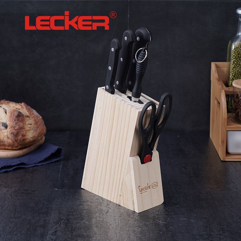 Lecker乐克尔木座刀剪刀具
