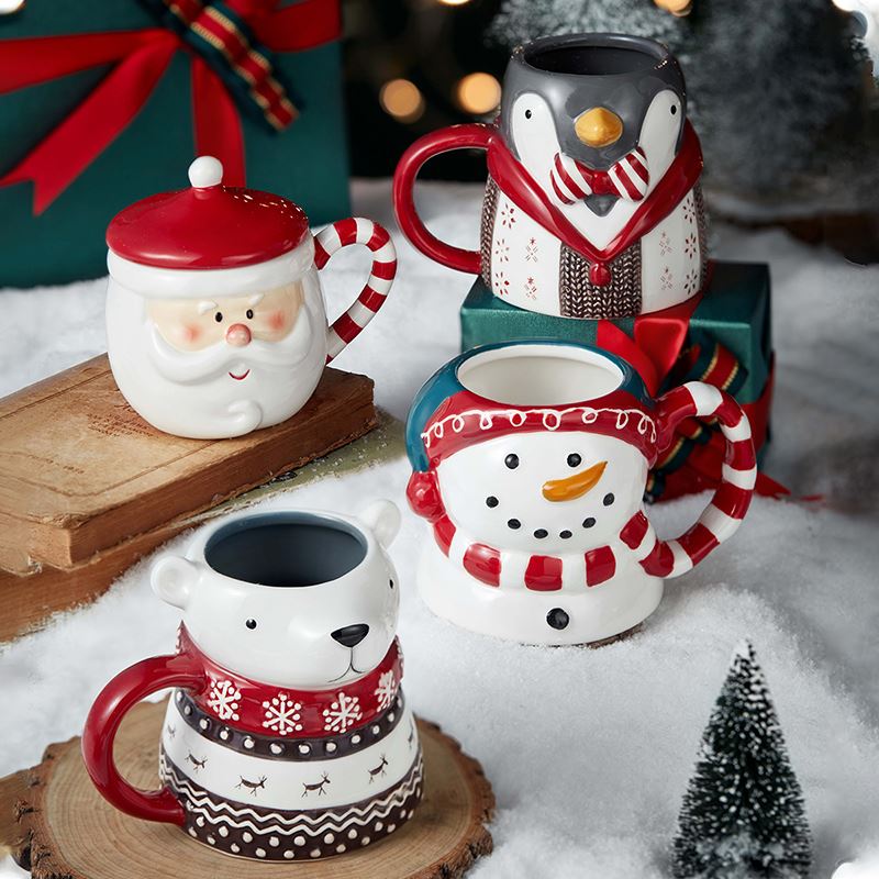 共禾京品圣诞系列欢乐动物陶瓷马克杯