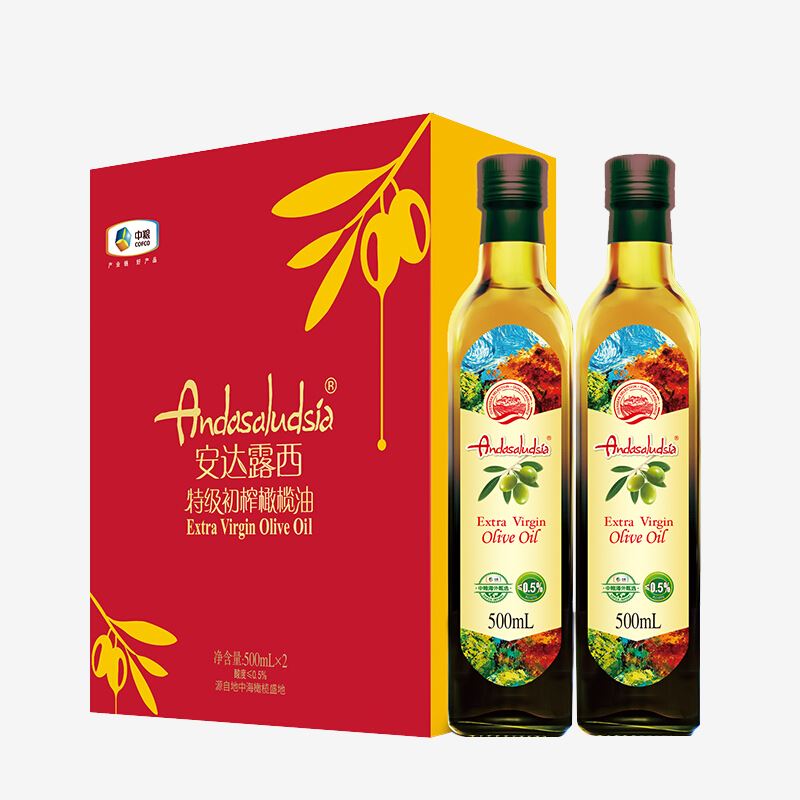 中糧安達露西特級初榨橄欖油禮盒500ml*2