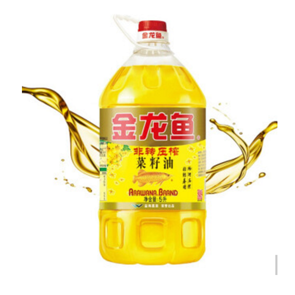 金龙鱼 压榨一级菜籽油5l/桶 物理压榨 非转基因 食用油 菜油