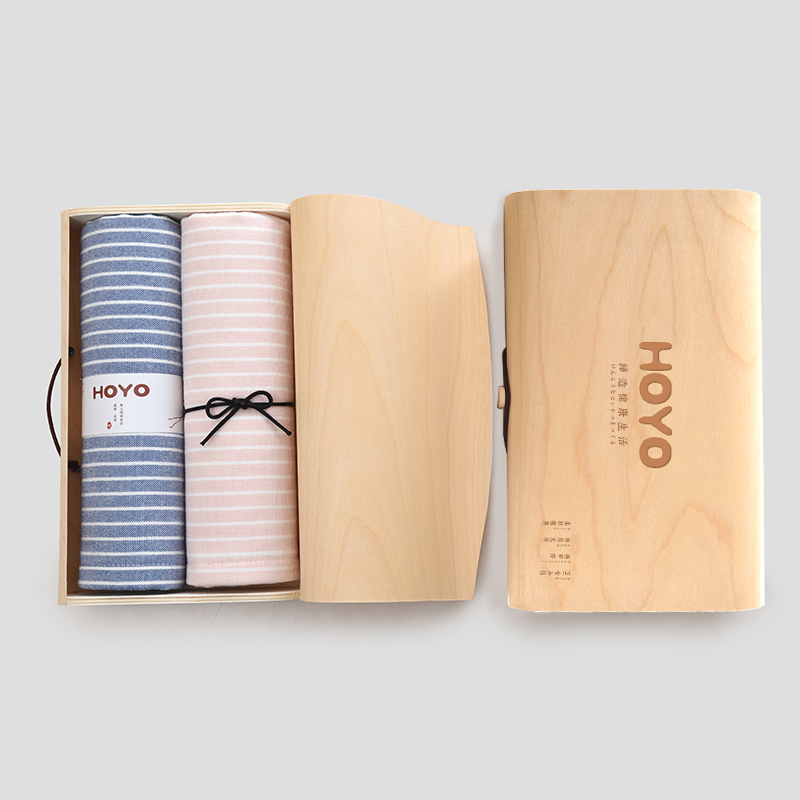 HOYO 7293-素颜毛巾橡木礼盒两件套