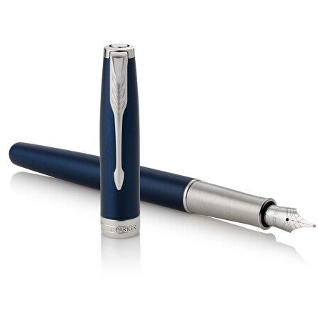 派克2015卓尔海洋蓝白夹墨水钢笔