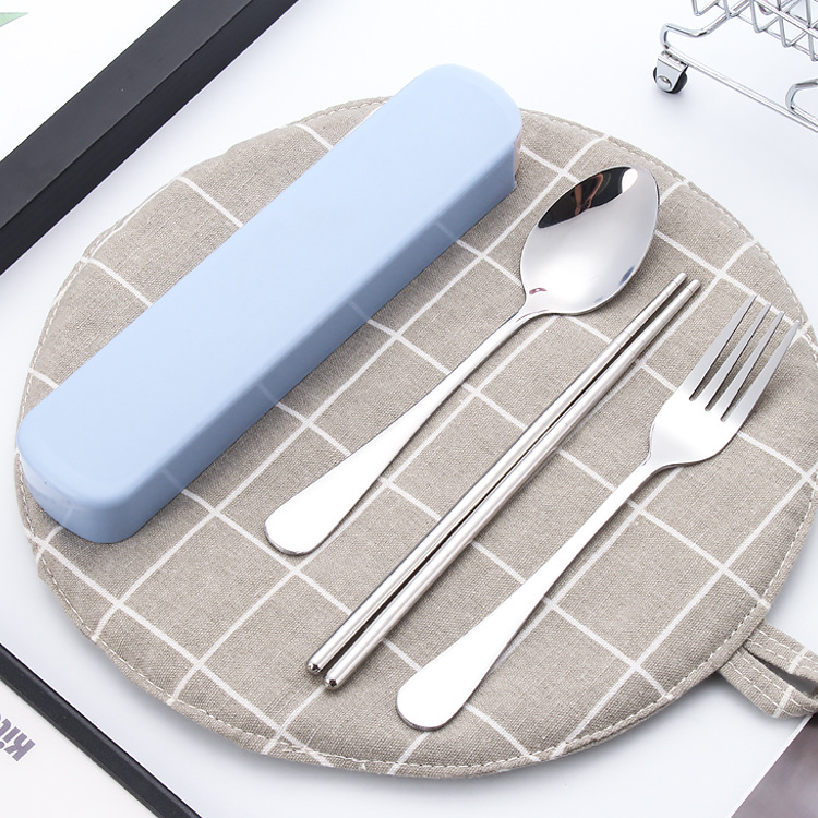 不锈钢勺筷便携餐具两件套 促销礼品定制