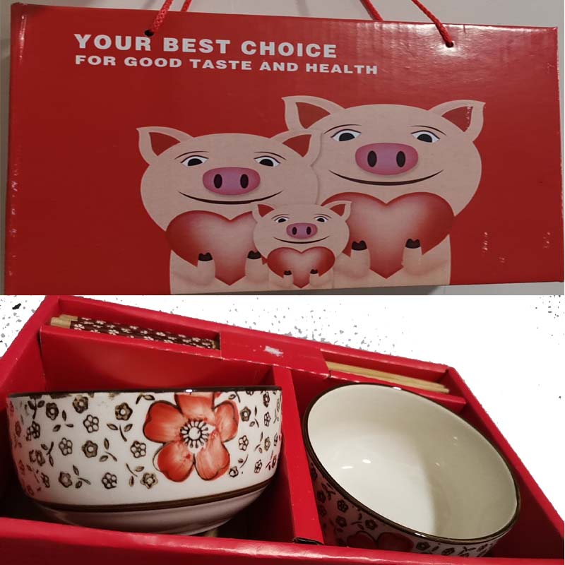 促销陶瓷碗筷礼品婚庆节日礼品餐具两碗两筷套碗