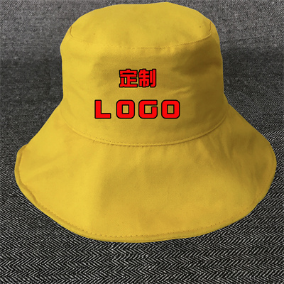 刺繡LOGO大帽沿漁夫帽雙面可戴盆帽