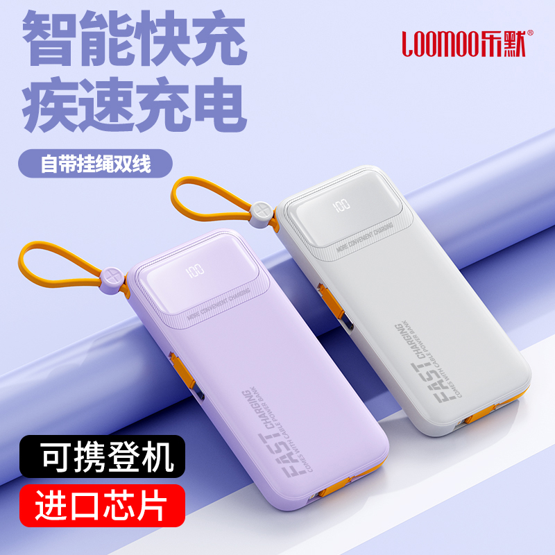 自帶雙線便捷移動電源（快充）LPB-255