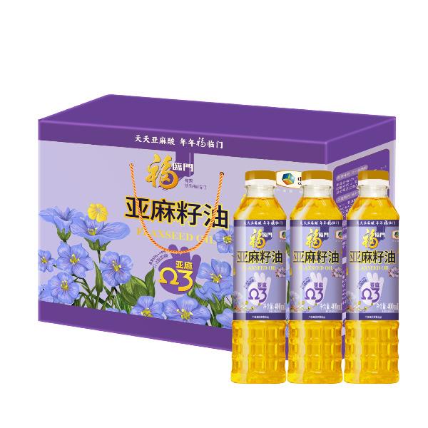 中糧福臨門亞麻籽油禮盒400ml*3（定制款）